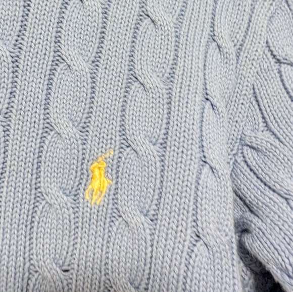 Ralph Lauren Sport Cable Knit Sweater – Light Blue – Women’s L - Picture 5 of 5